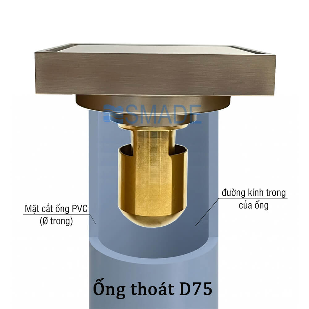 Nắp thoát sàn ngăn mùi hôi CF5B D60/90