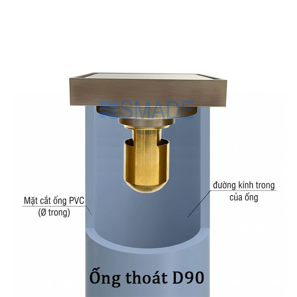 Nắp thoát sàn ngăn mùi hôi CF5B D60/90