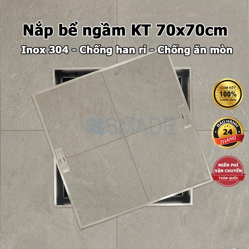 Nắp bể nước ngầm Inox 304 kích thước 700x700mm model S1-70
