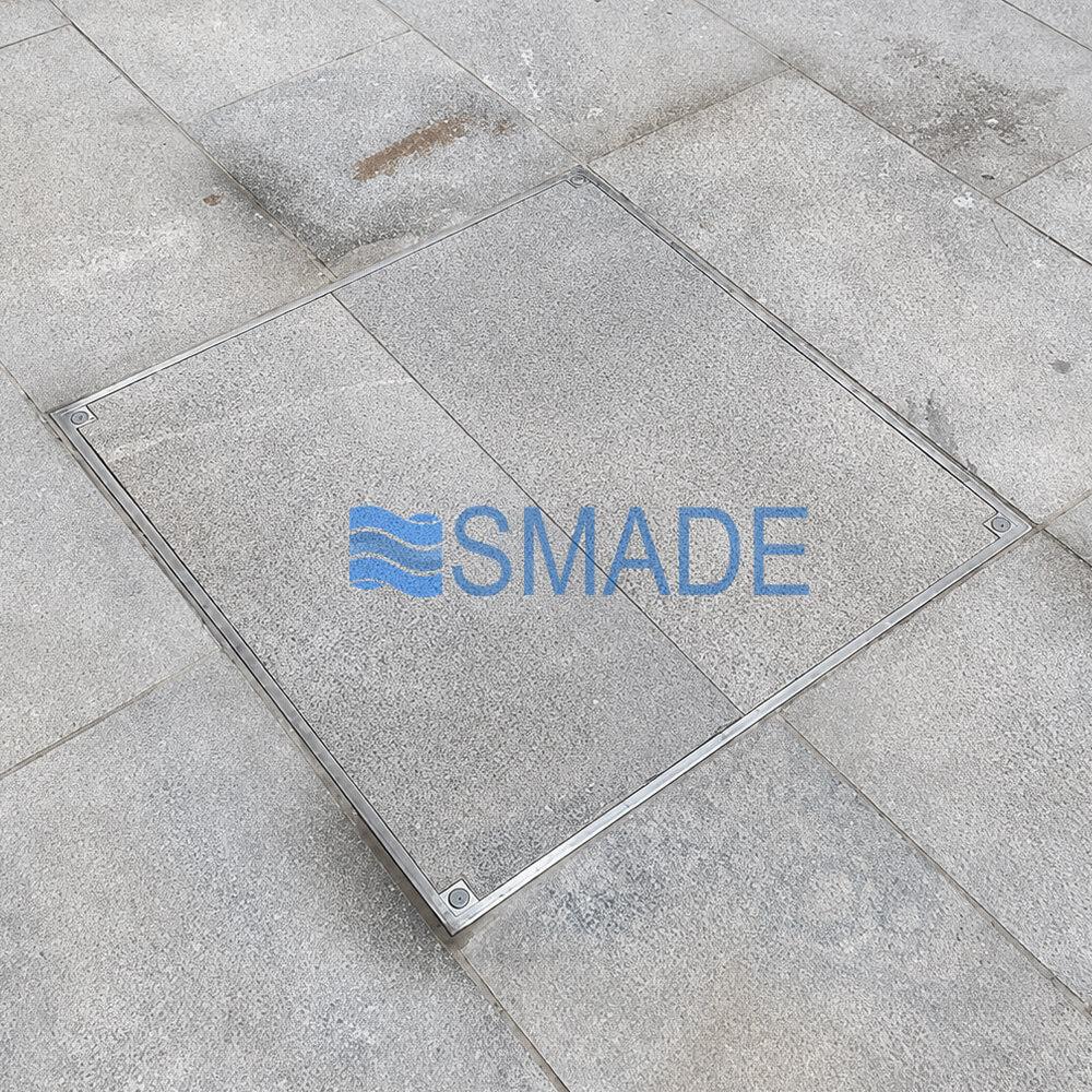 Nắp bể nước ngầm chịu lực thiết kế gioăng cao su Kép, Inox 304, kích thước 45x45cm