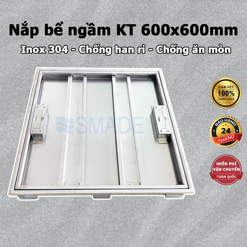 Nắp bể nước ngầm inox 304 kích thước 600x600m model S1-60