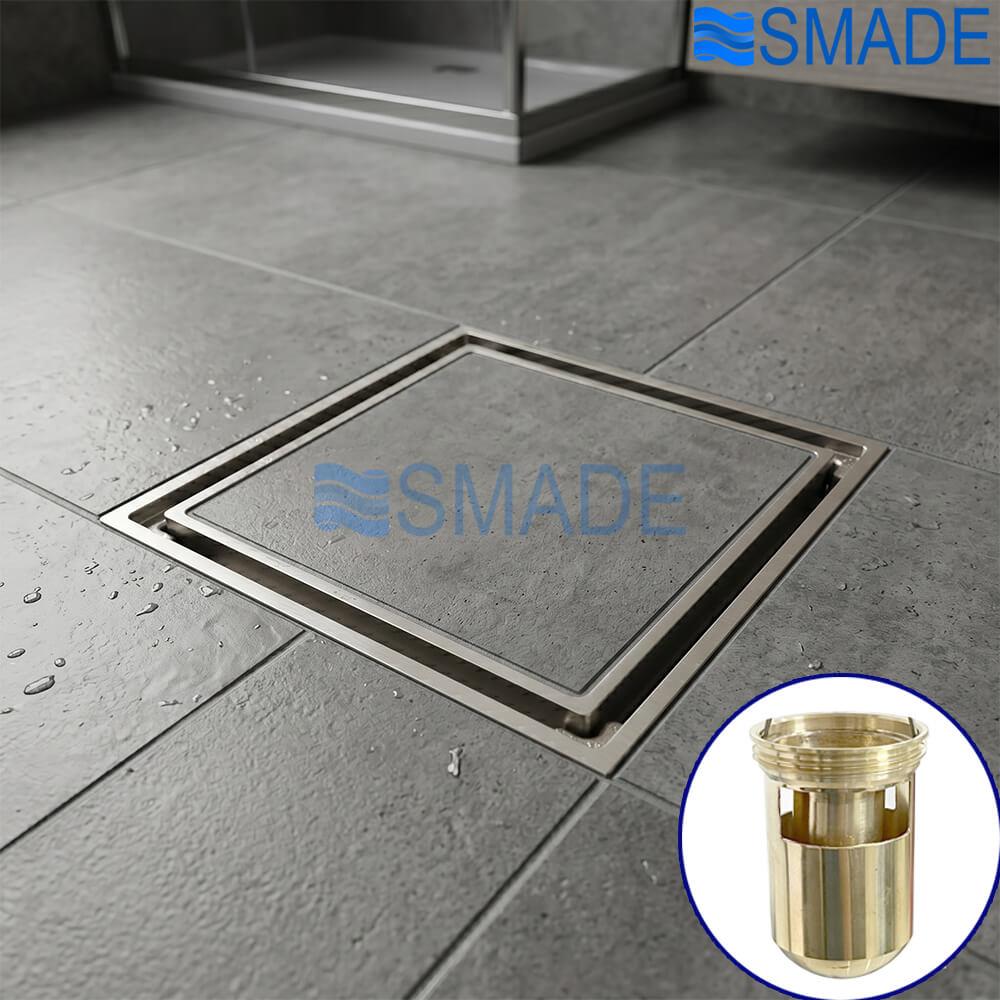 Nắp thoát sàn ngăn mùi hôi tuyệt đối CF5B kích thước 100x100, lắp ống D60/75/90