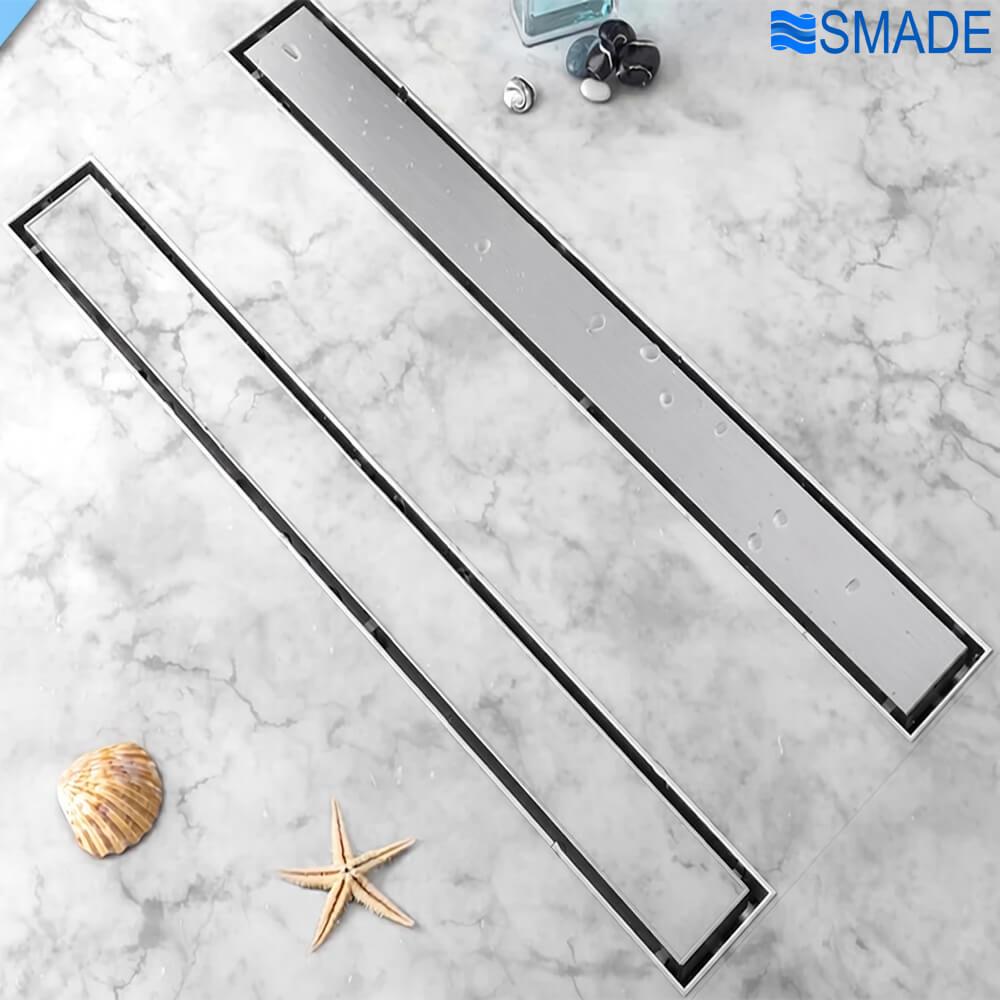 Phễu thoát sàn dài lát gạch Inox 304. Rộng 100mm. Chiều dài theo yêu cầu. SD01