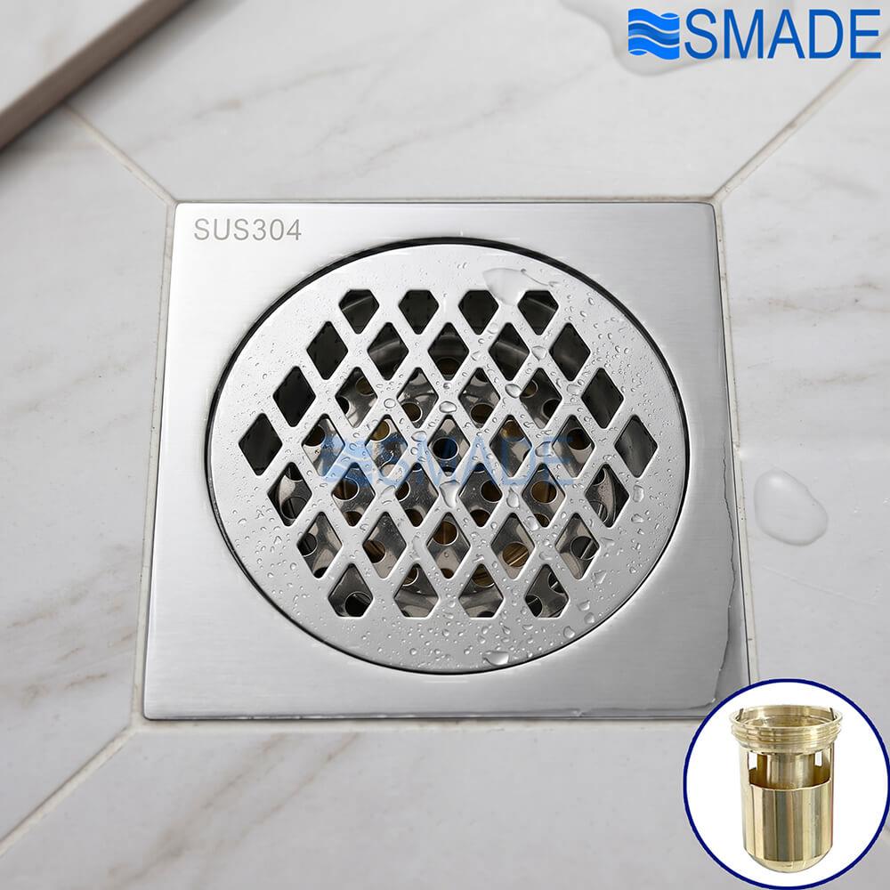 Thoát sàn inox CF6B kích thước 150x150, lắp ống D75/90/110/114/125/140